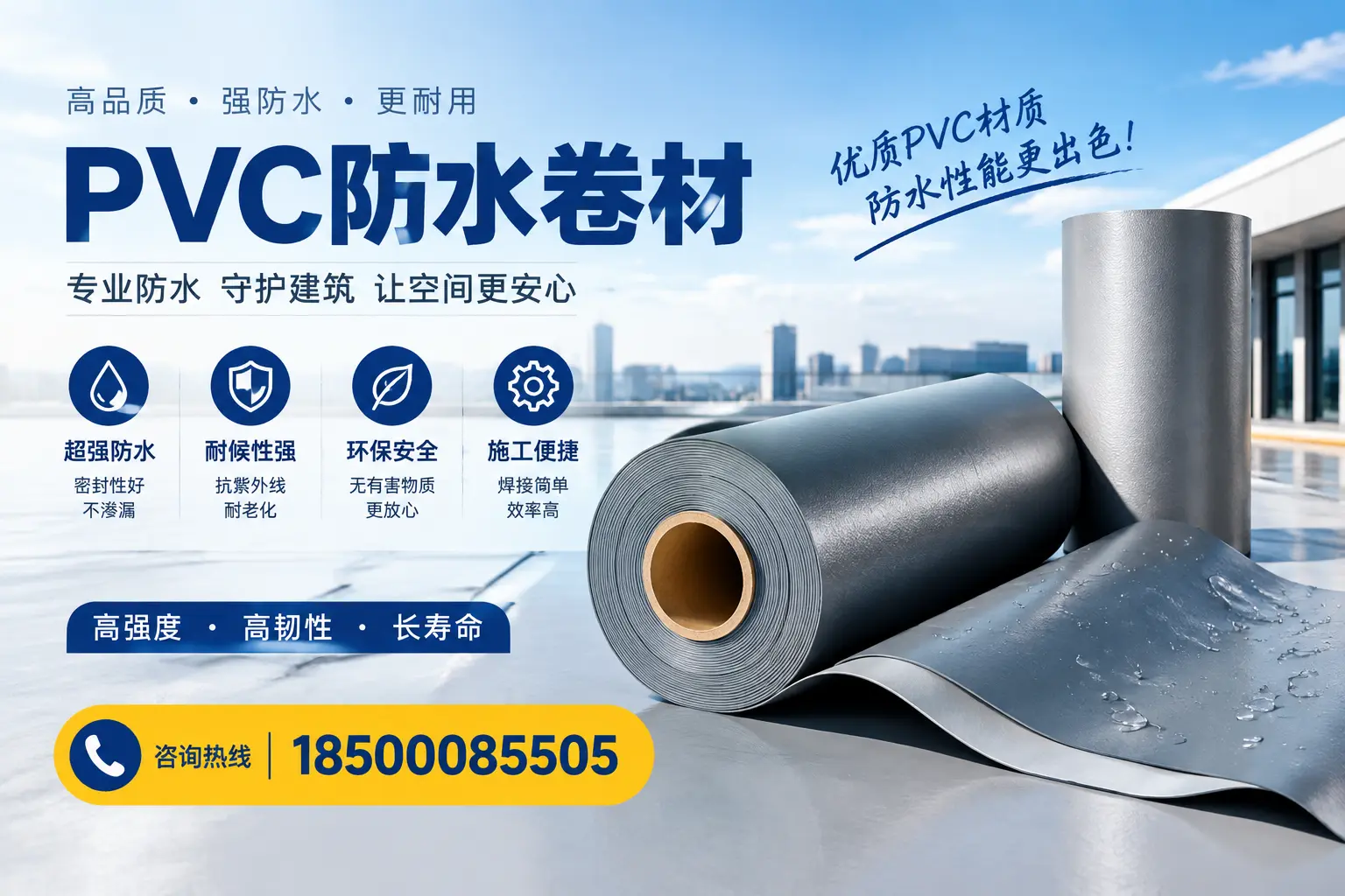 如何判断PVC防水卷材的质量优劣？咸阳选购技巧